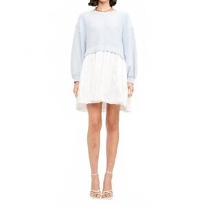 NEW SOFIE THE LABEL mix it up sweater dress in blue
